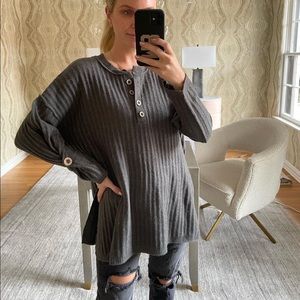 Free People Charcoal Sweater